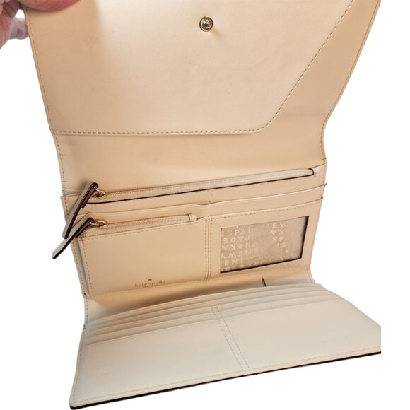 Kate Spade NY Mikas Pond Phoenix Trifold Leather Travel Wallet Oceanic Blue NEW - Picture 2 of 11